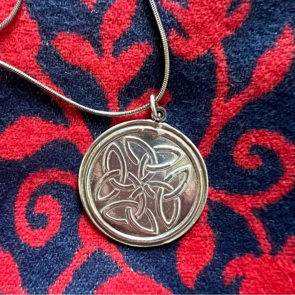 Sterling Silver Celtic Pendant Necklace - Picture 2 of 8
